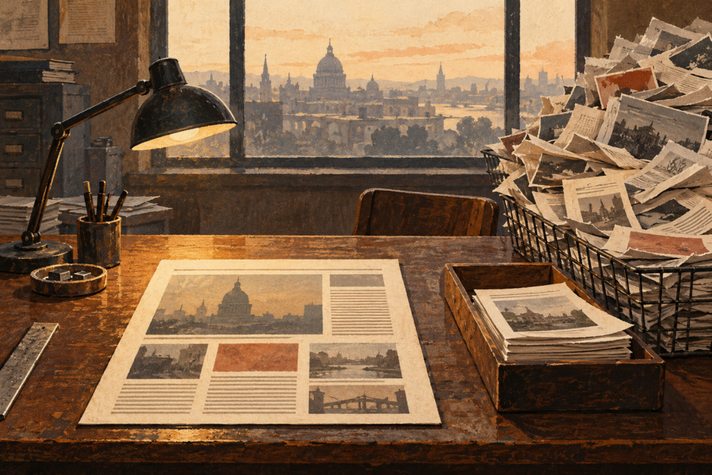 Editorial illustration for How Newsrooms Decided What Mattered Before the Feed