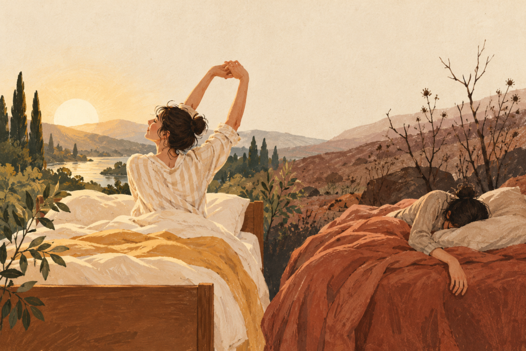 Editorial illustration for The Difference Between Tired and Depleted